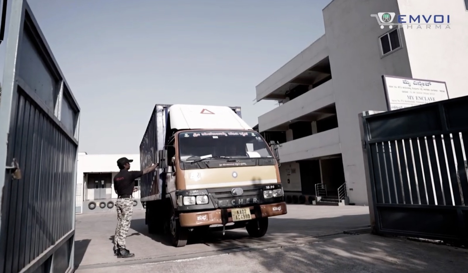 Truck being prepared for dispatch