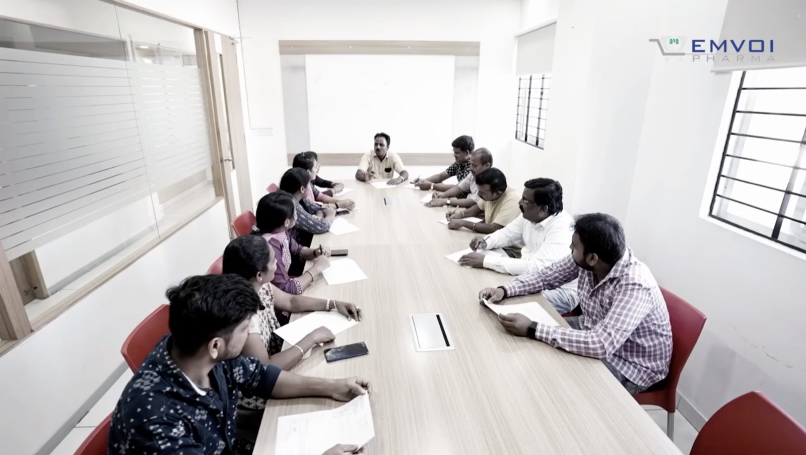 Emvoi Pharma operations team meeting